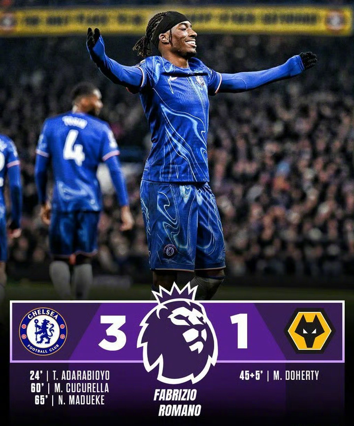 曼城重振雄风，切尔西客场失利